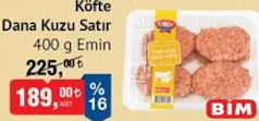EMİN DANA KUZU SATIR KÖFTE 400 G EMİN DANA KUZU SATIR KÖFTE 400 G